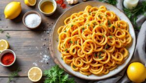 Rezept: Kartoffelswirls mit Honig-Senf-Dill-Dressing