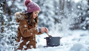 15-Jährige steht für Köstlichkeit eine halbe Stunde im Schnee und rührt
