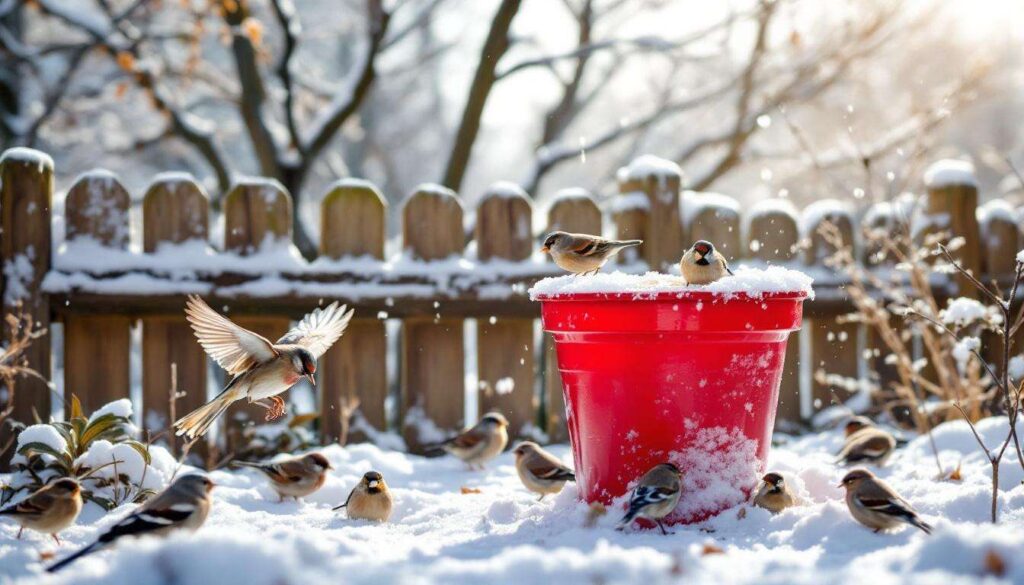 Hören Sie auf, diesen Plastiktopf wegzuwerfen: Die Vögel lieben ihn besonders im Winter