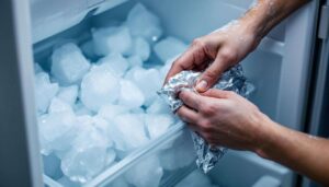 Eis im Gefrierschrank mit Alufolie entfernen: Die einfache Methode